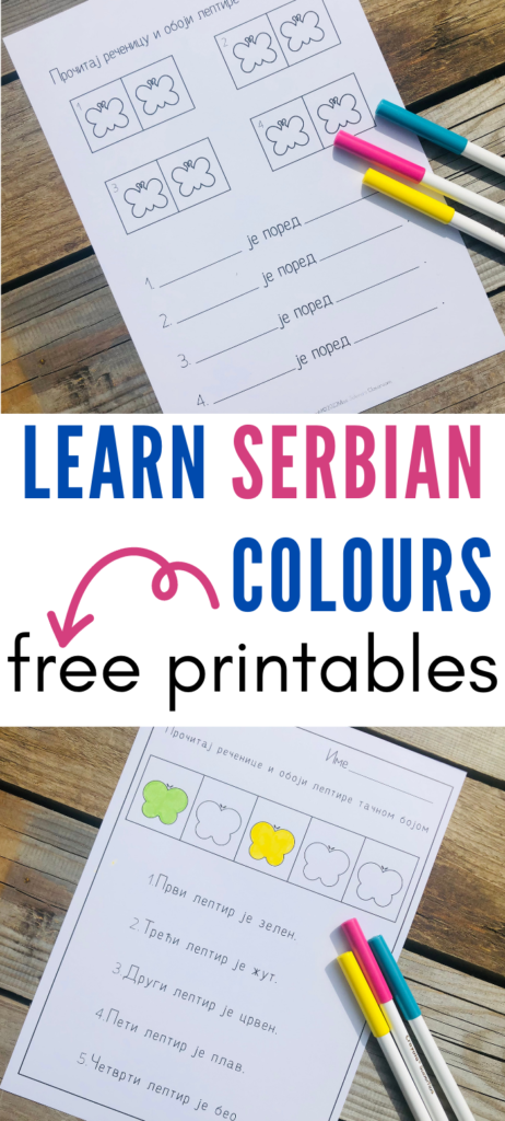 Learn Serbian colours