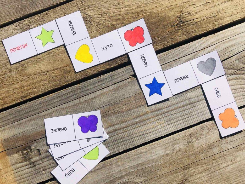 free domino game to help your child learn colors