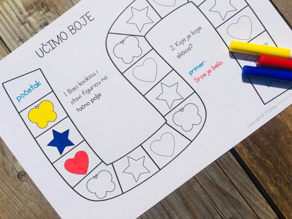 Serbian colors free boardgame