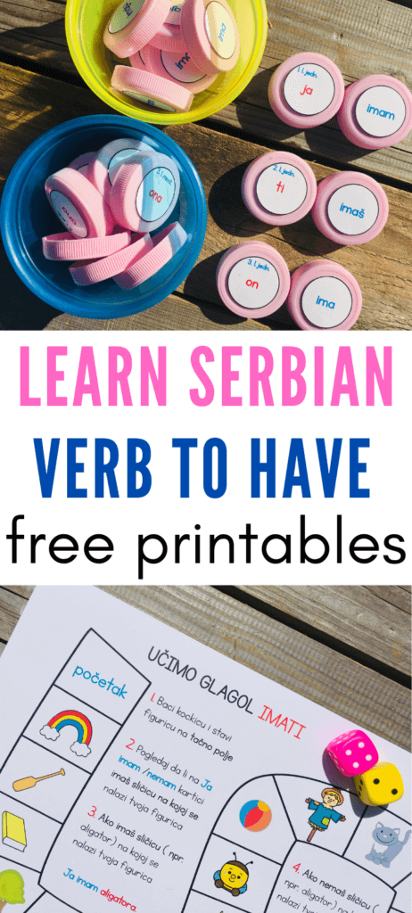 Serbian Verb to Have Free Printables for Kids