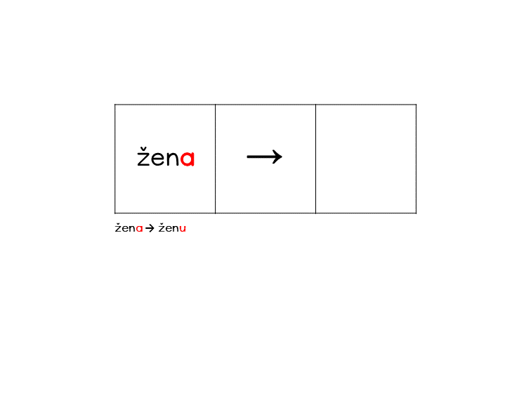 Serbian grammar exercise practising the accusative singular forms of feminine nouns.